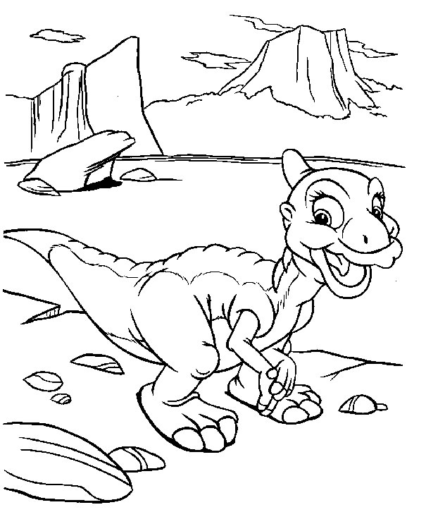 Plansa de colorat cu Dinozauri 142 49